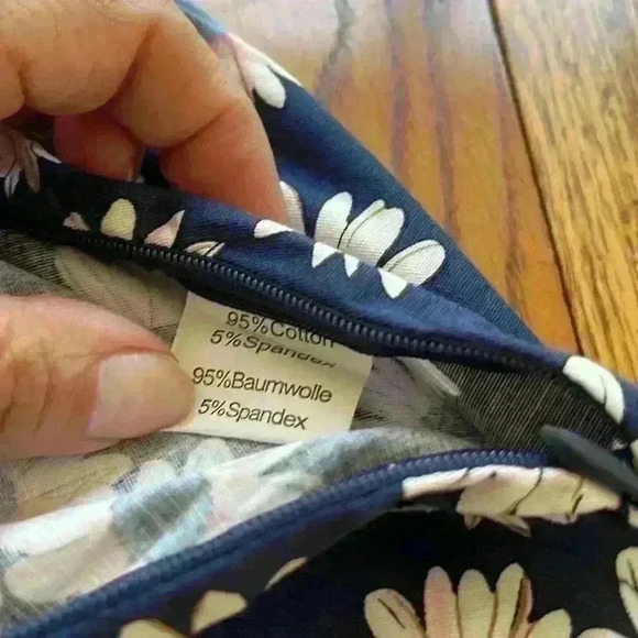 Belle Poque Womens Floral Navy Blue Summer Shorts Sexy Legs Zipper Button XXL - Picture 10 of 14